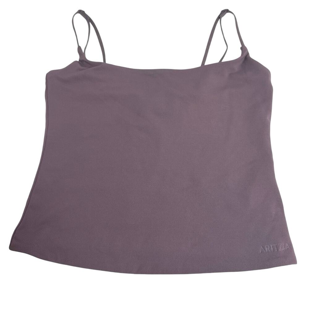 Aritzia Babaton Contour Squareneck Cropped Tank Top Smoked Eggplant Purple NWT